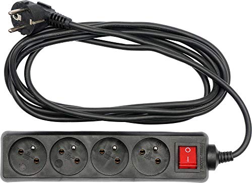 EXTENSION CORD W. GROUND W. SWITCH 4S 5M von VOREL