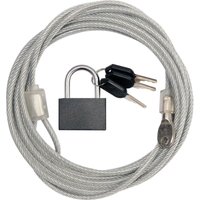 Vorel - Stahlseil Drahtseil mit Vorhangeschloss 3m x ø 4mm + 3 Schlüssel von VOREL