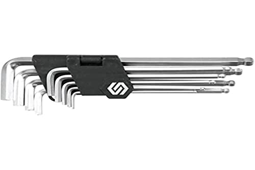 Vorel 56475 Sechskant-Schlüssel mit Kugel, 2,5–10 mm, 9 Stück, CRV von VOREL