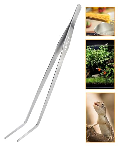 VORESTIC Gebogen Aquarium Pinzette 38 cm, Futterpinzette Aquarium, Aquarium Zange, Pinzette Terrarium, Pinzette Lang für Terrarium und Aquarium VORESTIC Gebogen Aquarium Pinzette 38 cm, Futterpinzette Aquarium, Aquarium Zange, Pinzette Terrarium, Pinzette Lang für Terrarium und Aquarium von VORESTIC