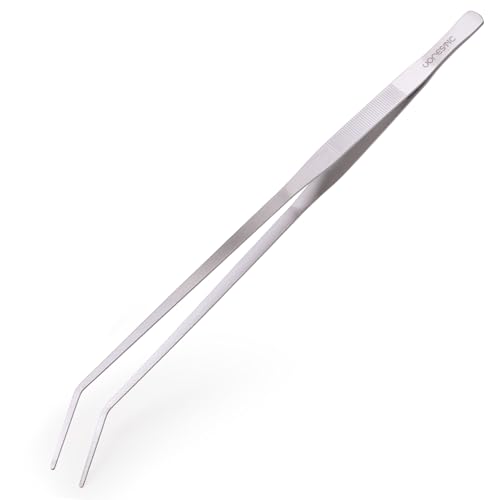 VORESTIC Gebogen Aquarium Pinzette Lang 60 cm, Füttern Aquarium Zange 60 cm, Lange Pinzette für Aquarium 60 cm, Sehr Lange Pinzette 60 cm von VORESTIC