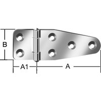 Abus - Vormann Kistenband gerade Edelstahl 80x37x1,5 mm von Abus