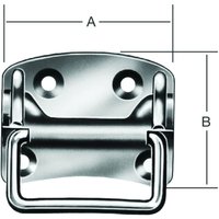 Kistengriff mit Platte, L100mm, B80mm S1,5mm,Griff, Durchmesser 7,5mm Stahl - Vormann von VORMANN
