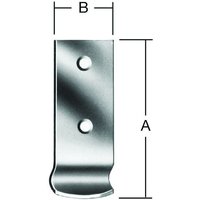 Vormann Schließhaken 83x25 mm gekröpft Edelstahl (Form k) von Abus