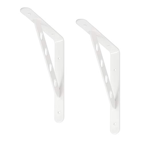 VORMANN Regalträger Regalhalterung Winkel Konsole Wandkonsole Wohnraumkonsole | Traglast 200 kg | Stahl Oberfläche weiß | 2-teiliges Set 250 x 200 x 30 mm | Made in Germany von VORMANN