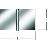 VORMANN Tür-Scharnier breit,B90xH60mm gerollt Edelstahl,rostfrei von VORMANN