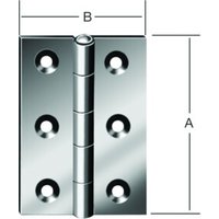 VORMANN Tür-Scharnier halbbreit B39xH50mm,gerollt Edelstahl,rostfrei von VORMANN