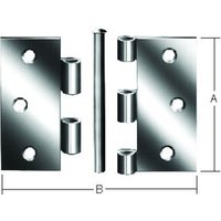 VORMANN Tür-Scharnier stark B75xH75mm,gerollt Edelstahl,rostfrei von VORMANN