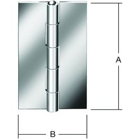 VORMANN Tür-Scharnier schmal,B31xH50mm gerollt Edelstahl,rostfrei von VORMANN
