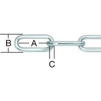 Vormann Rundstahlkette C-40 Stahl verzinkt 4,0x32x15 mm von Abus