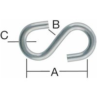 S-Haken verz. 45 x 5 mm - Vormann von VORMANN