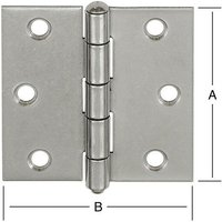 Vormann - käntige Scharniere loser Stift Edelstahl 90x90x1,7 mm von VORMANN