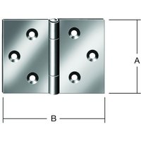 Tür-Scharnier breit B105xH70mm,gerollt verzinkt - Vormann von VORMANN