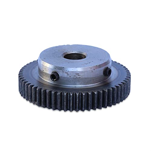 Ritzel-Spirale 1 Stück 1M 60T Stirnradgetriebe 6mm 8mm 10mm 12mm Innenloch Zahnrad Ritzel 1 Modul 60 Zähne kohlenstoffarmer Stahl Metallgetriebe Gehrungswurm ( Color : 12mm bore , Size : 60 Teeth ) von VORNEL