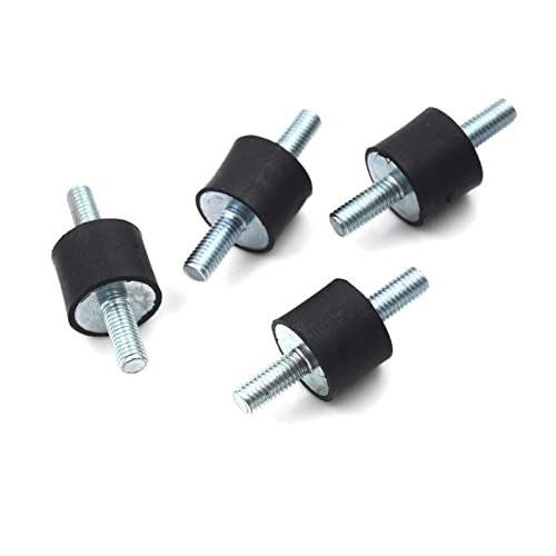 VORNEL Isolatorbuchse 4 stücke Anti Vibration Mount Boot Auto Gummi Halterungen Männliche Werkzeuge M4 M5 M6 M8 Gummi Stoßdämpfer for Luftkompressoren Absorberbolzen (Color : A3) von VORNEL