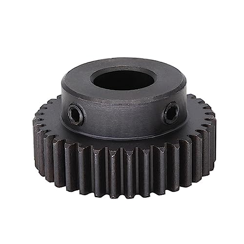 VORNEL Ritzel-Spirale 1 Modul 40 Zähne Stirnrad 45 Kohlenstoffstahl Motorgetriebe 6 mm 6,35 mm 12,7 mm 17 mm 20 mm Bohrung 1M 40T Stirnrad Ritzel M5 Schraube Gehrungswurm (Size : 1M 40T-Bore 12 mm) von VORNEL