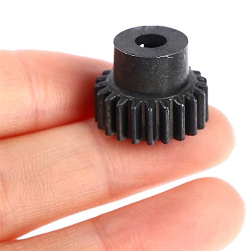 VORNEL Ritzel-Spirale 1 Stück 32P 0,8 Modul 17T 19 Zähne Stirnradgetriebe 5mm Bohrung Schwarzer Stahl Metallritzel 0,8M 13T 14T 15T 16T 18T 20T 21T Motorgetriebe Gehrungswurm (Color : C-15 Teeth) von VORNEL