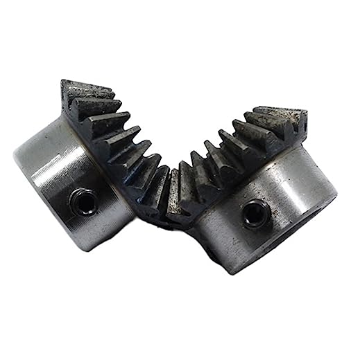 VORNEL Ritzel-Spirale 2 Stück 1M 20T Kegelrad 5mm 6mm 7mm 8mm Innenloch Kegelspiralritzel 1 Modul 20 Zähne 45 Stahl Kegelradschraube M5 Gehrungswurm (Color : 6mm Hole, Size : 1M 20T) von VORNEL