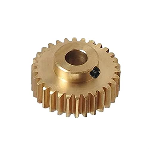 VORNEL Ritzel-Spirale 5 Stück 0,5 Modul 16T 17T 18T 19 Zähne Ritzel 0,5M Kupfer Stirnrad 3mm 4mm 5mm Innenloch Metall Kupfer Getriebe Gehrungswurm (Color : 5mm bore, Size : 17 Teeth) von VORNEL