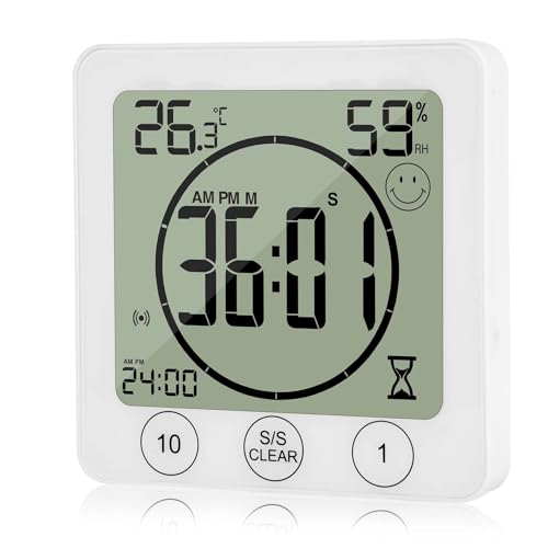 VORRINC Badezimmeruhr Digital Wecker Uhr Badezimmer Dusche Saugnapf Shower Clock mit LCD Display Luftfeuchtigkeit Temperatur Wanduhren,Countdown Timer Für Dusche Küche VORRINC Badezimmeruhr Digital Wecker Uhr Badezimmer Dusche Saugnapf Shower Clock mit LCD Display Luftfeuchtigkeit Temperatur Wanduhren,Countdown Timer Für Dusche Küche von VORRINC
