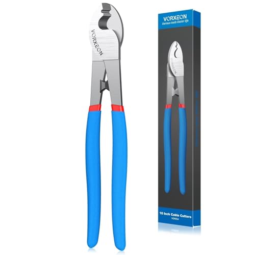 VORXEON Kabelschere Kabelschneider 235mm/9in Drahtschneider für Aluminium Kupfer Kabel Geeignet zum Schneiden von Drähten von 0-50 mm² (kleiner als AWG/0) von VORXEON