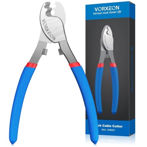 VORXEON Kabelschere Kabelschneider 152mm/6in Drahtschneider für Aluminium Kupfer Kabel Geeignet zum Schneiden von Drähten von 0-25 mm² (kleiner als AWG3/0) von VORXEON
