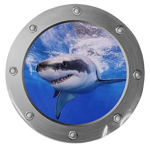 3D Fliesenaufkleber Hai U Boot Fenster Wandaufkleber Selbstklebend Unterwasser Welt Fliesensticker Wandtattoo Bullauge Deko für Bade Wohnzimmer Schlafzimmer, 29x29cm 3D Fliesenaufkleber Hai U Boot Fenster Wandaufkleber Selbstklebend Unterwasser Welt Fliesensticker Wandtattoo Bullauge Deko für Bade Wohnzimmer Schlafzimmer, 29x29cm von VOSAREA