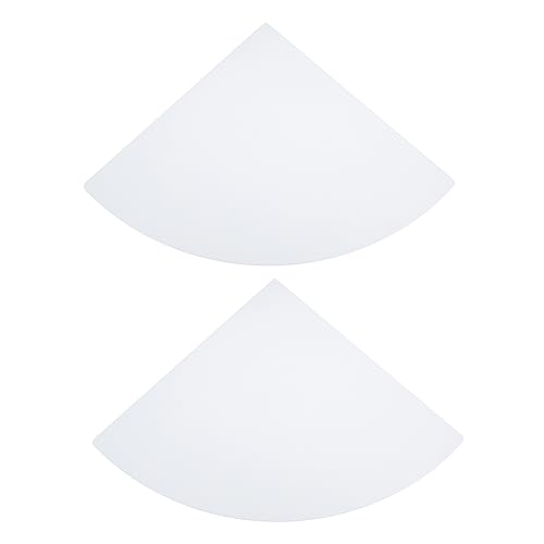 VOSAREA 1satz Eckregal Aus PVC Für Badezimmer Und Küche Wandregal Weiß Radius Multifunktionale Aufbewahrungslösung Für Wohnräume Und von VOSAREA