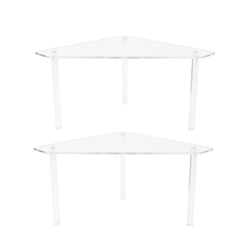 VOSAREA 1 Satz Eckregal für Badezimmer Teiliges Aufbewahrungsregal aus Robustem Material Praktischer Stauraum für Kosmetik Einfache Installation Transparenter Look von VOSAREA