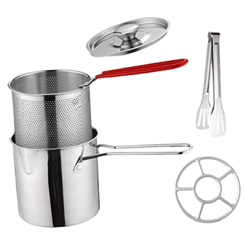 VOSAREA 1 Satz Mini Fritteuse mit Frittierkorb und Deckel Kratzfester Frittiertopf für Pommes Hähnchen und Snacks für Küche und Camping VOSAREA 1 Satz Mini Fritteuse mit Frittierkorb und Deckel Kratzfester Frittiertopf für Pommes Hähnchen und Snacks für Küche und Camping von VOSAREA