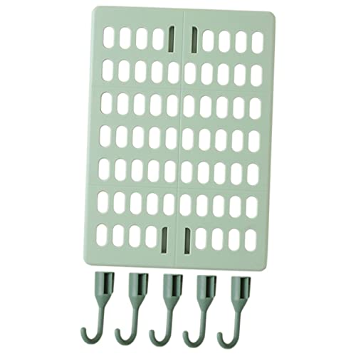 VOSAREA 1 Satz Pegboard Wandregal Lochwand Aufbewahrungssystem mit Grünen Haken für Küche Bad und Garage Einfache Installation und Vielseitige Nutzung für Optimierte Wandorganisation von VOSAREA