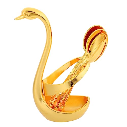 VOSAREA 1 Satz Swan Shaped Löffelhalter Set aus Legierung Teiliges Dessertlöffel Set für Haushalt Eleganter Besteckhalter für Kaffee und Teatime VOSAREA 1 Satz Swan Shaped Löffelhalter Set aus Legierung Teiliges Dessertlöffel Set für Haushalt Eleganter Besteckhalter für Kaffee und Teatime von VOSAREA