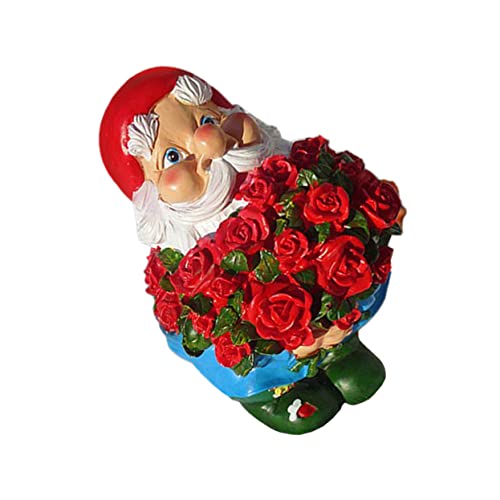 VOSAREA 1 Stück Harz Handwerk GNOME Schmuck Holding Rose Gartenharz-zwergdekor VOSAREA 1 Stück Harz Handwerk GNOME Schmuck Holding Rose Gartenharz-zwergdekor von VOSAREA