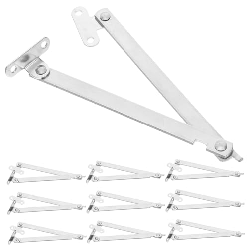 VOSAREA 10 Stück Teiliges Klappbare Scharnierstütze aus Verstellbare Deckelstütze mit Zweifach Faltmechanismus für Schrank Truhe Vitrine Platzsparend und Vielseitig Einsetzbar VOSAREA 10 Stück Teiliges Klappbare Scharnierstütze aus Verstellbare Deckelstütze mit Zweifach Faltmechanismus für Schrank Truhe Vitrine Platzsparend und Vielseitig Einsetzbar von VOSAREA