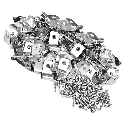 VOSAREA 100 Stück Drahtzaun Clips Aluminium Zaunhalterungen mit Schrauben für Tierzäune Robust und Leicht für Sichere Befestigung von Drahtzäunen VOSAREA 100 Stück Drahtzaun Clips Aluminium Zaunhalterungen mit Schrauben für Tierzäune Robust und Leicht für Sichere Befestigung von Drahtzäunen von VOSAREA