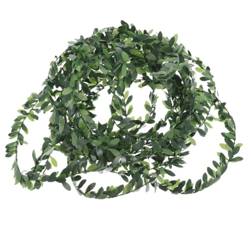 VOSAREA 2 STÜCKE Künstliche Pflanzen Grünes Blatt Draht Rattan Simulation Handwerk Garland Kranz Blumen für Hochzeit Auto Dekoration von VOSAREA