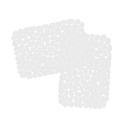 VOSAREA 2 Stück Spülbeckenmatte aus PVC Rutschfeste Abtropfmatte für Küchenspülen Hohes Drainagepad für Optimale Luftzirkulation und Rutsch Funktion Transparent Leicht zu Lagern von VOSAREA