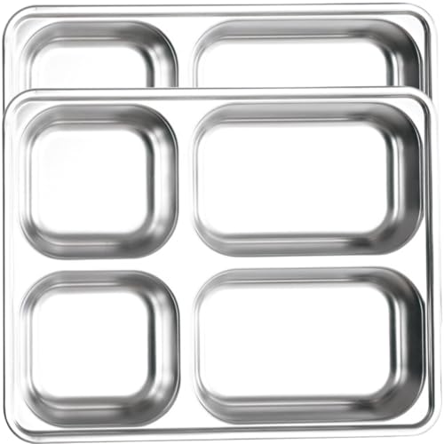 VOSAREA 2 Stück Tiefen Geteilter Teller Lunch und Dinner Container für Erwachsene für Zuhause Camping und Leicht zu Reinigen VOSAREA 2 Stück Tiefen Geteilter Teller Lunch und Dinner Container für Erwachsene für Zuhause Camping und Leicht zu Reinigen von VOSAREA