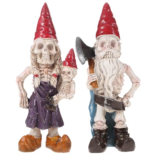 2 Stücke Skelett Figuren Halloween Klein, Garten Deko Figuren Zwerg, Draußen Klein Harz Schädel Garten Figuren Grusel Gartendeko für Party Hof Tischdeko 2 Stücke Skelett Figuren Halloween Klein, Garten Deko Figuren Zwerg, Draußen Klein Harz Schädel Garten Figuren Grusel Gartendeko für Party Hof Tischdeko von VOSAREA
