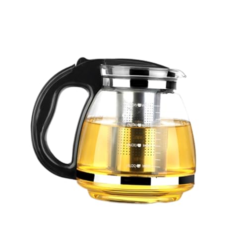 VOSAREA 2000ml Aus Hitzebeständigem Glas Mit Edelstahl Filter Und Griff Ideal Für Hausgebrauch Teebereitung Und Aromatische Tees Schwarz VOSAREA 2000ml Aus Hitzebeständigem Glas Mit Edelstahl Filter Und Griff Ideal Für Hausgebrauch Teebereitung Und Aromatische Tees Schwarz von VOSAREA