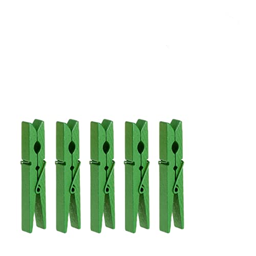 25 stücke 2,9 Zoll Wäscheklammern Fotoklammer Holzklammer Miniklammern Deko Patchwork Klammern(grün) von VOSAREA
