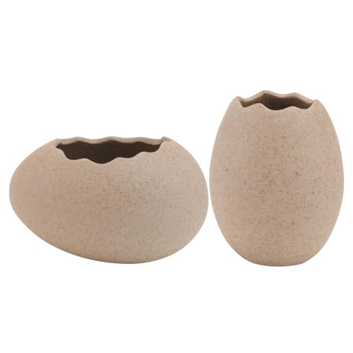 VOSAREA 2er Set Kreative Eier Vase Aus Minimalistische Pflanzenbehälter Für Zuhause Chic Dekoration Für Blumen Und Zweige Ideal Als Tischschmuck Und Für Kleine Pflanzen von VOSAREA