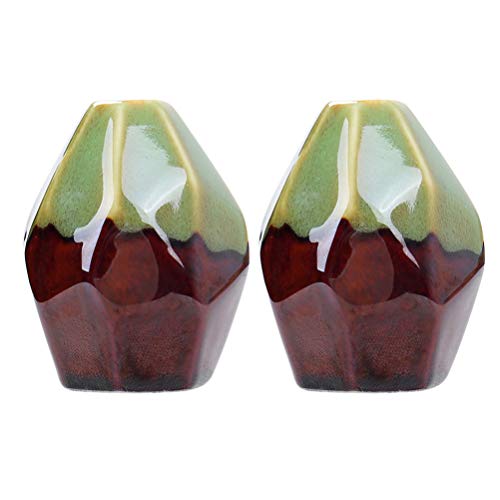 VOSAREA 2st Keramikvasen Mittelstück Blumenvase Pflanzgefäß Aus Keramik Miniatur-blumenvase Desktop- Einfache Vase Minivase Aus Keramik Blumenvase in Tropfenform Container Träne von VOSAREA