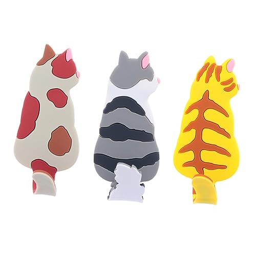 VOSAREA 3 Stück Cartoon Magnetische Haken für Kühlschrank Lustige Tier Magnetaufkleber Flexible Haken für Aufbewahrung und Dekoration Küche von VOSAREA