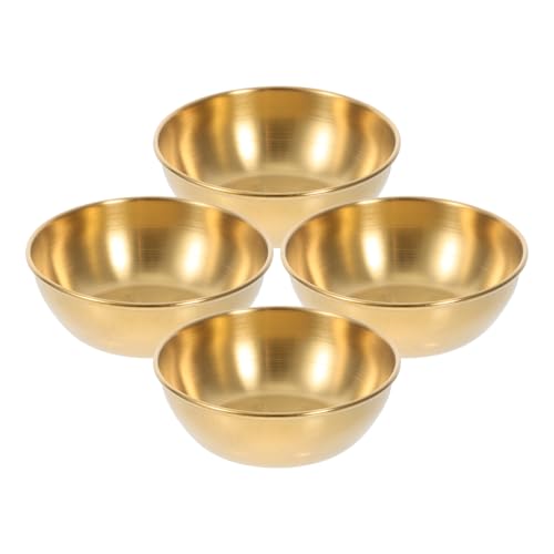 VOSAREA 4 Stück Dipschalen Runde Saucenschalen für Dips Gewürze Snacks Goldene Servierschalen für Zuhause Partys und Restaurants VOSAREA 4 Stück Dipschalen Runde Saucenschalen für Dips Gewürze Snacks Goldene Servierschalen für Zuhause Partys und Restaurants von VOSAREA