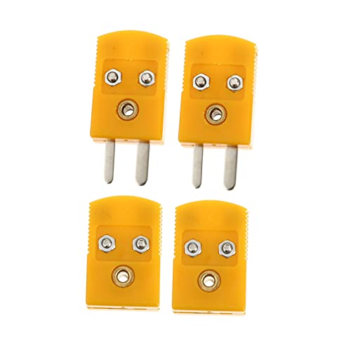 VOSAREA 4 Stück K Thermoelement Kunststoffstecker Adapter Teiliges und Langlebig für Präzise Temperaturmessungen Industriellen Anwendungen von VOSAREA