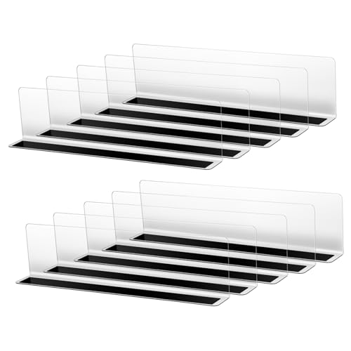 VOSAREA 5 Sätze PVC -trennung Teiler Für Regale Klare Regalschindel Trennwände Regale Klare Regalteiler Bibliothek Magnetteiler Schallplattenteiler Plastik 10 Stück * 5 von VOSAREA