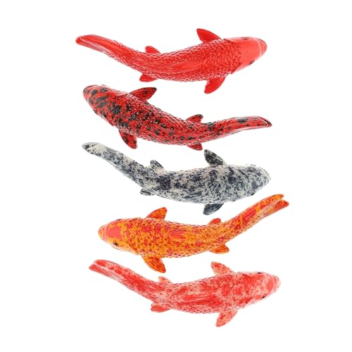 VOSAREA 5 Stück Künstliche Fische Deko Imitationsfische Harz für Aquarien Teiche Realistische Schwimmende Fische Dekoration für Fischbehälter und VOSAREA 5 Stück Künstliche Fische Deko Imitationsfische Harz für Aquarien Teiche Realistische Schwimmende Fische Dekoration für Fischbehälter und von VOSAREA