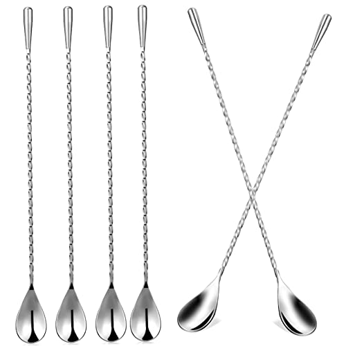 VOSAREA 6 Stück Rührlöffel aus Lange Cocktail Löffel für Getränke Desserts und Kuchen Rostfrei und Spülmaschinengeeignet Sicher der Handhabung VOSAREA 6 Stück Rührlöffel aus Lange Cocktail Löffel für Getränke Desserts und Kuchen Rostfrei und Spülmaschinengeeignet Sicher der Handhabung von VOSAREA