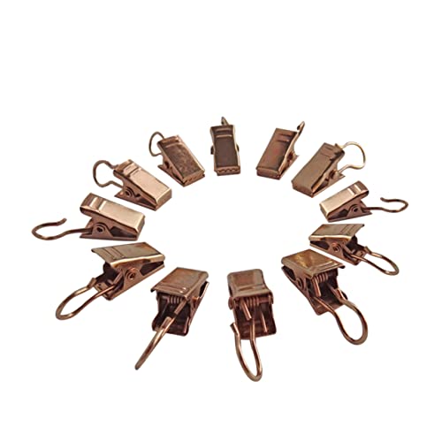 VOSAREA 60 Stück Pack Vorhang Clips mit Haken rutschfeste Drapery Ringe aus Hochwertigem für Vorhänge mit Kleinen Taschen oder Schlaufen Einfache Montage und Demontage Goldene Farbe VOSAREA 60 Stück Pack Vorhang Clips mit Haken rutschfeste Drapery Ringe aus Hochwertigem für Vorhänge mit Kleinen Taschen oder Schlaufen Einfache Montage und Demontage Goldene Farbe von VOSAREA
